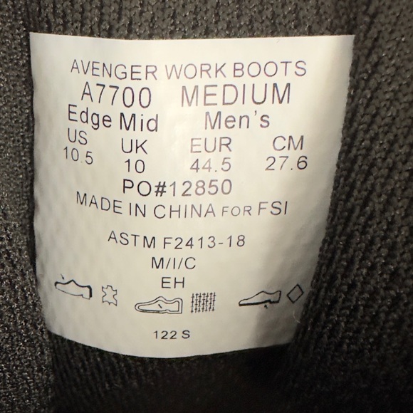 Avenger Work Boot - Edge Mid Brown/Green Metal Free Carbon Safety Toe US 10 1/2M - Picture 12 of 13
